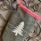 Hand Embroidered Christmas Stocking