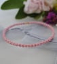 Sari bangle charm bracelet set with rose quartz heart in heather  - Image 2