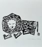 Stamped Sleeping Lion in black ink - made. In Yorkshire - Image 3