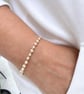 Golden Pearl Dainty Bracelet Handmade Freshwater Pearl & Stainless steel