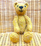 Handmade 8" Mustard Yellow Teddy Bear Knitted in 100% Wool