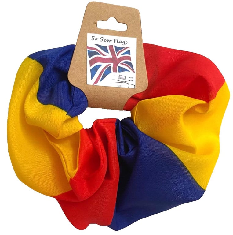 Romania Flag Hair Scrunchie Scrunchies Accessory Band Elastic