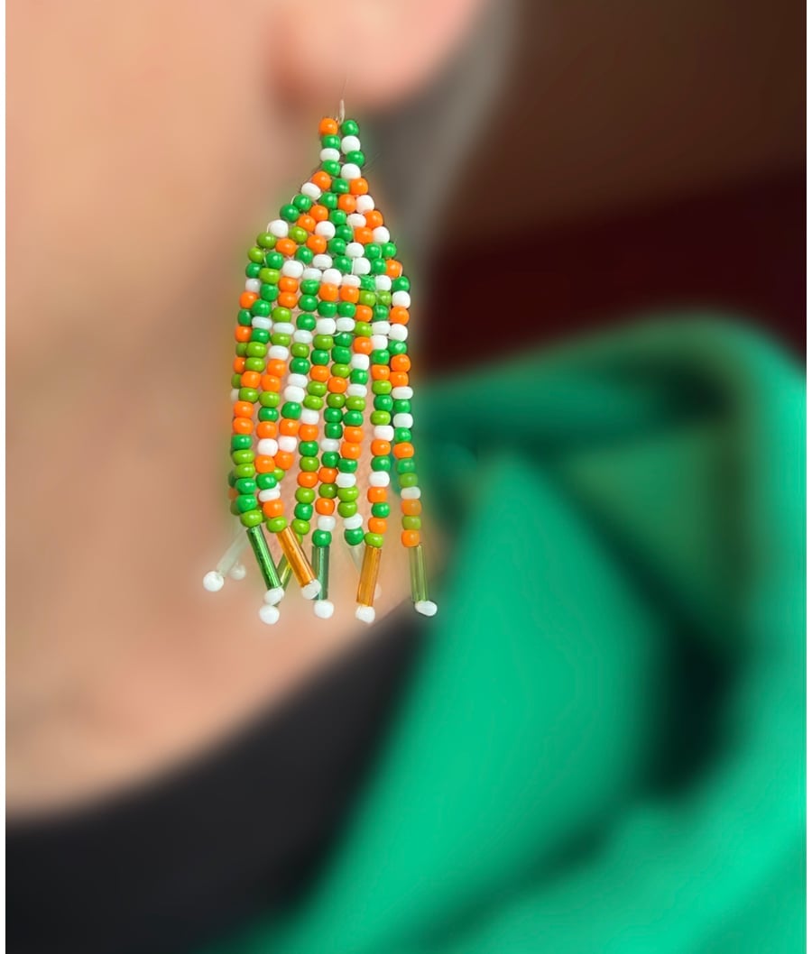 Festival vibe dangle fringe earrings