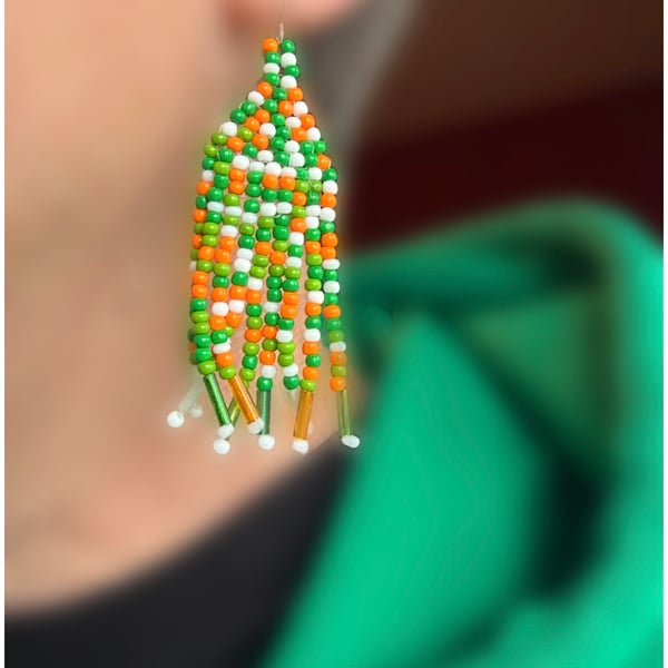 Festival vibe dangle fringe earrings