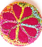 Buttons 1 inch button Hand Dyed Silks and Cottons Free Machine Embroidery Button