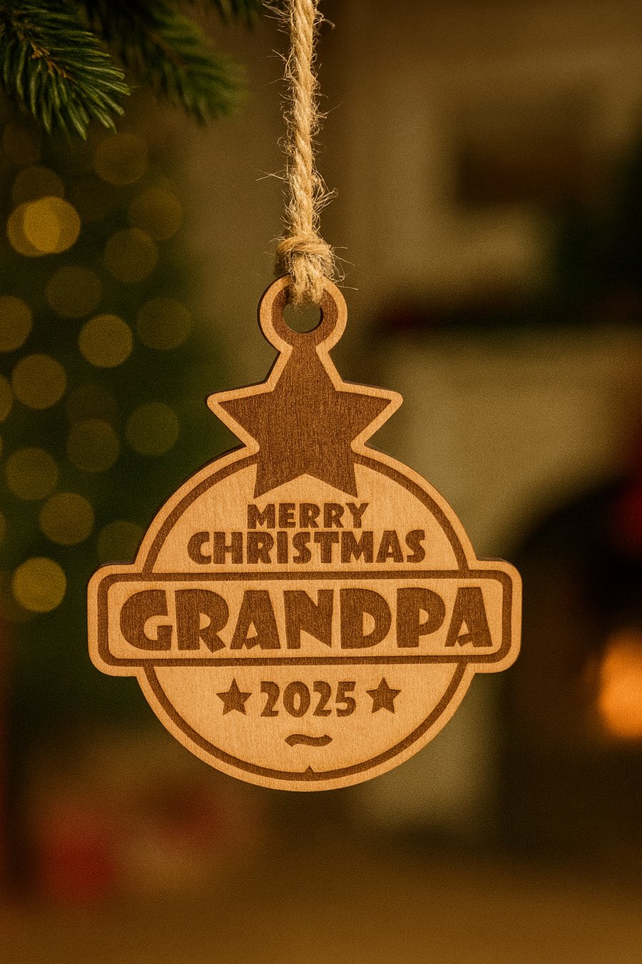 Personalised Christmas Tree Bauble or Table Name