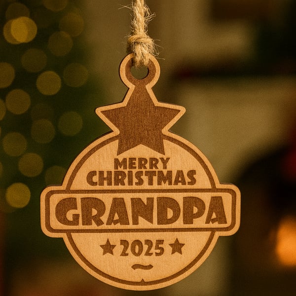 Personalised Christmas Tree Bauble or Table Name