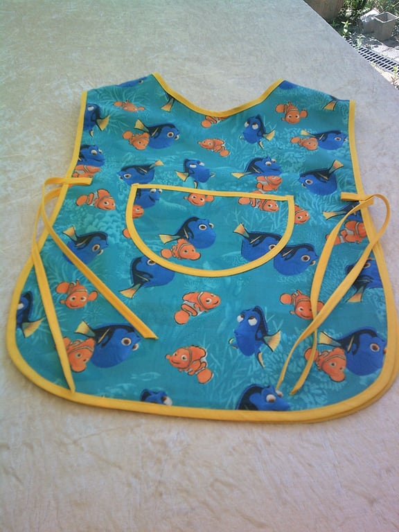 Child's Tabard Apron with Tropical Fish