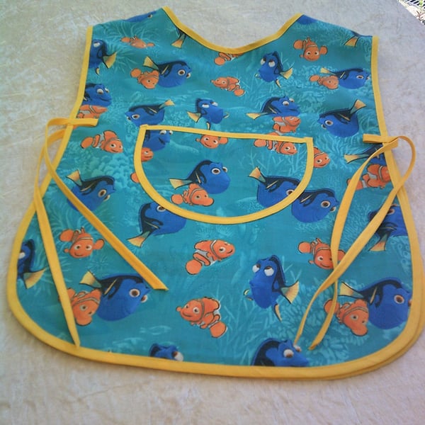 Child's Tabard Apron with Tropical Fish