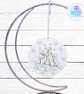 Polar bear mixed media hanging decoration. Polar bear ornament.  - Image 7