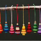 Handmade button Christmas tree decoration