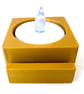 Five gold tea light display stands for fused glass panels - 4mm slot - Image 5