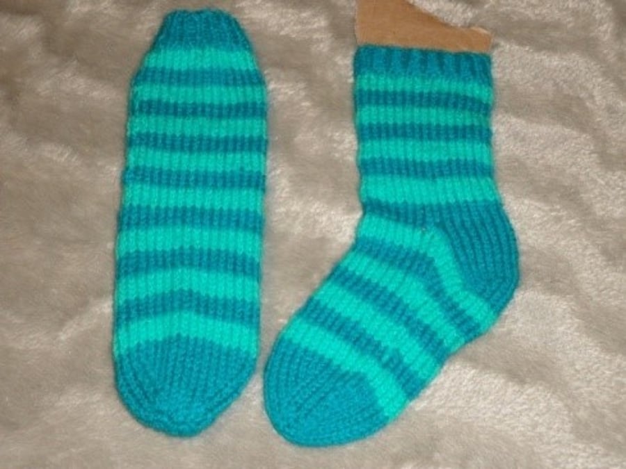 Boys double knit socks - size 5-10