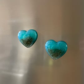 Sea and Sand heart magnets