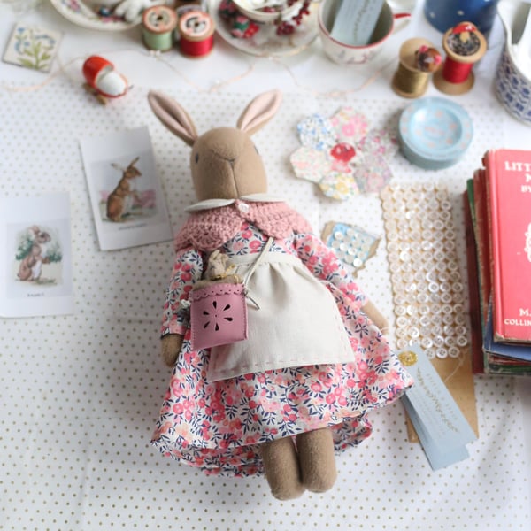 Valentines Liberty Bunny - Wiltshire Pink