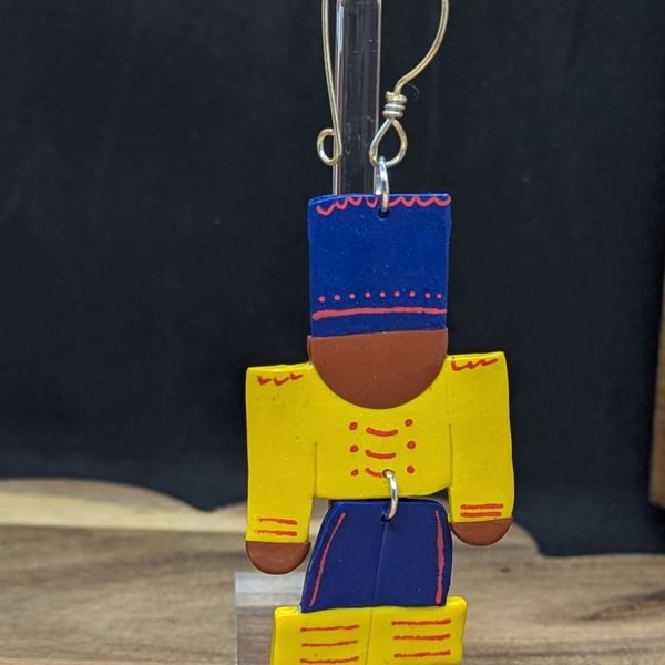 Christmas tree yellow soldier nut cracker