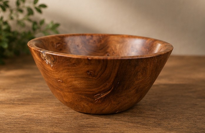 Handturned small burr elm bowl, handmade wooden bowl