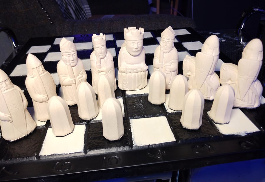 Isle of Lewis Chess Set (Pieces Only) Made to Order with Tower Pawns