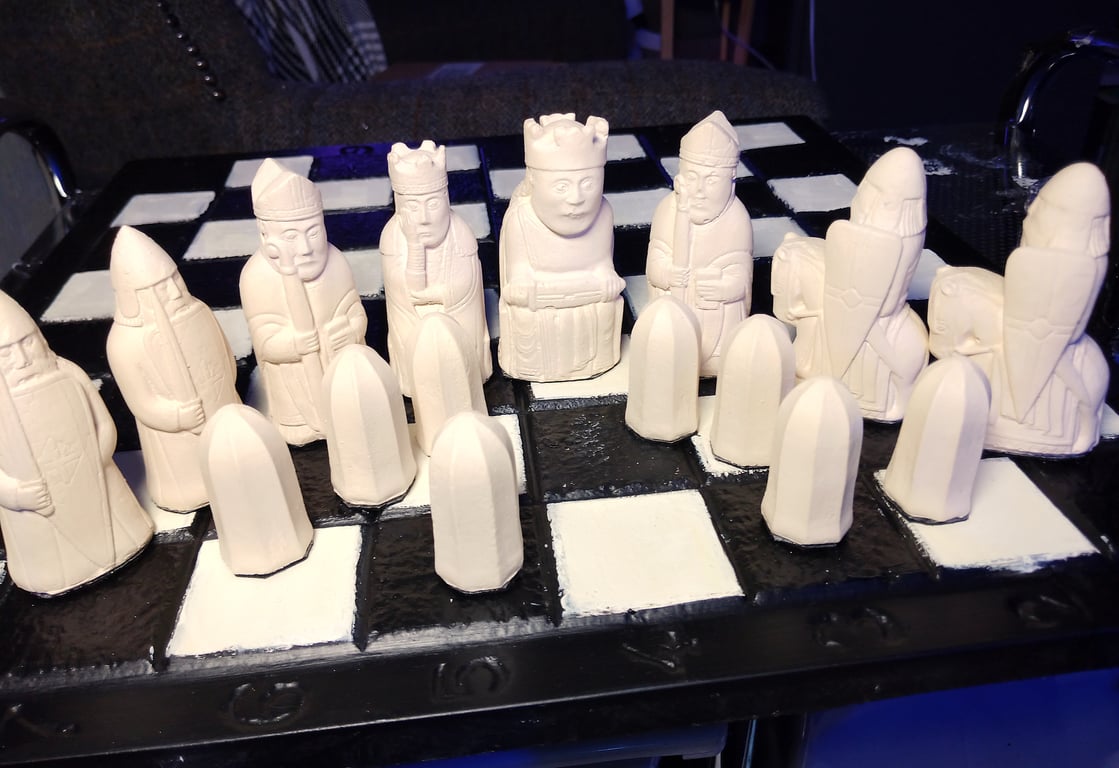 Isle of Lewis Chess Set (Pieces Only) Made to Order with Tower Pawns