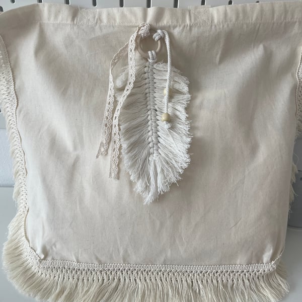 Natural style large tote bag made to order