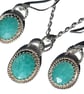 Sterling Silver & Amazonite Necklace Earrings Jewellery Gift Set Handmade