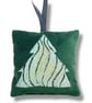 Velvet Lavender Sachet, Hand Printed Lavender Bag, Christmas Tree Ornament  - Image 3