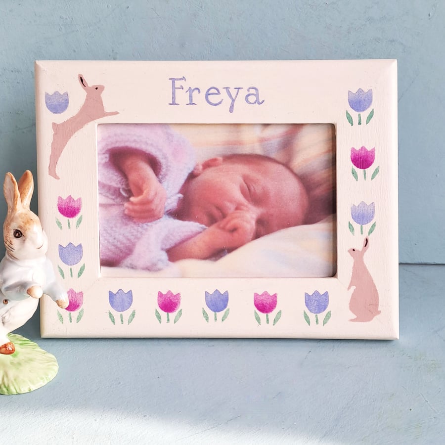 Personalised Photo-Frame with Rabbits