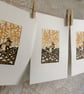 'Snowdrop Walk' Springtime Lino Print  - Image 3