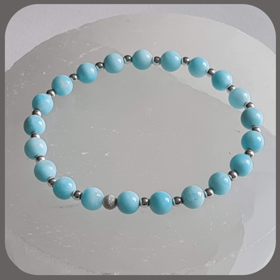 Larimar and Sterling Silver bracelet