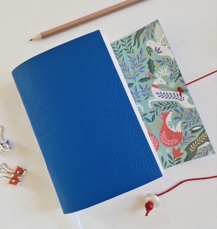 Blue Scandi Christmas Journal, Christmas Memories, Family Tradition A5 or A6