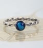 Mermaid Stacking Ring - Silver Abalone Ring - Sterling Silver Twist  - Image 7