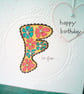 Letter F initial birthday card - Image 1