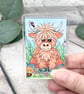 Fridge Magnet - Baby Highland Cow - Acrylic Fridge Magnet  - Image 1