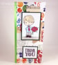 Handmade collage schoolboy thank you teacher card - Image 1