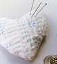 Hand Embroidered Heart Pin Cushion - Image 2