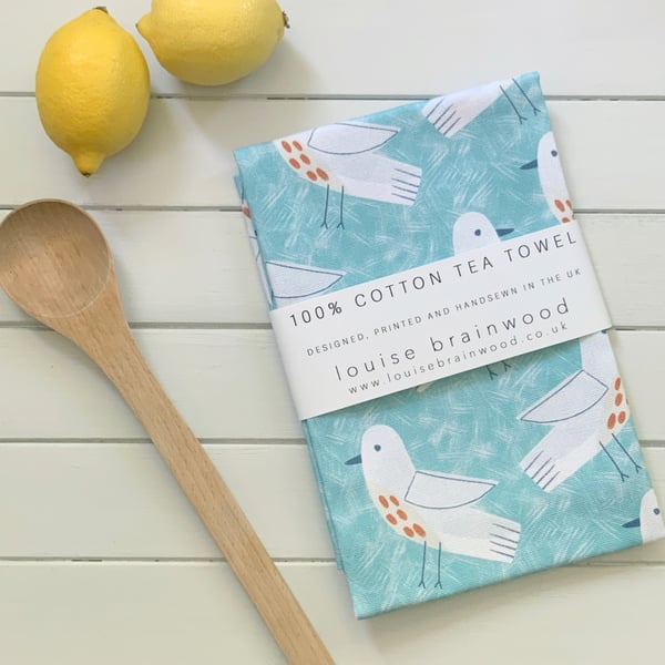 'Twitters' Bird Pattern Tea Towel