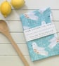 'Twitters' Bird Pattern Tea Towel