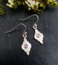 Recycled Silver Earrings - Pink Morganite Cubic Zirconia - Moroccan Style - Image 7