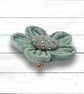 Sage Green Flower Brooch, Handmade Felt Flower - Image 2