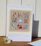 Little Dove Patchwork, sweet little hand-stitched card with Liberty Cottons - Image 4