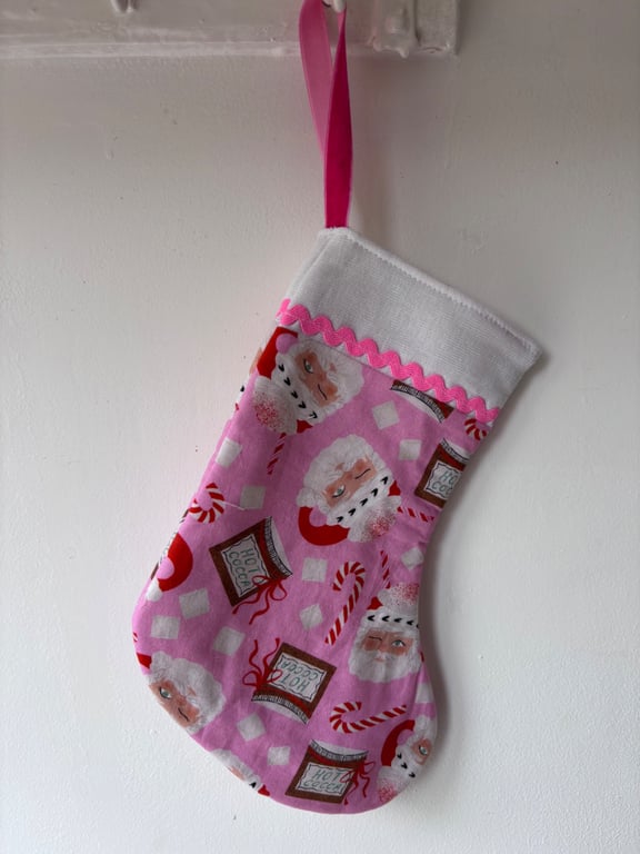Summer Seconds - Christmas stocking - Pink Santa 