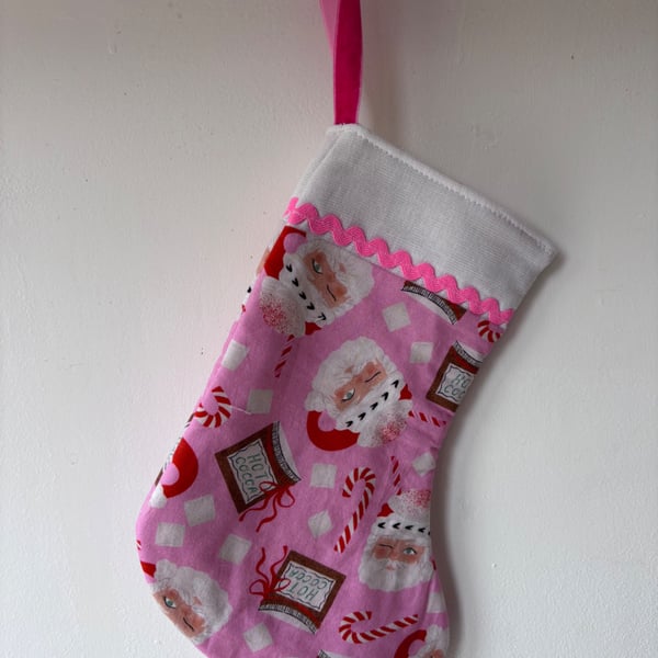 Summer Seconds - Christmas stocking - Pink Santa 