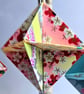 Set of 4 Origami Christmas Decorations - Pastels and Gold - Image 4