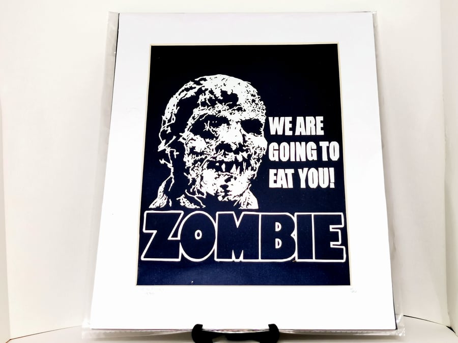 Zombie Flesh Eaters Papercut - hand cut paper art