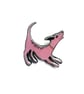 Whimsical cute statement Pink Dog Resin Brooch by EllyMental - Image 1