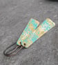 Short copper verdigris earrings, Green copper, Rustic jewellery, 7th anniversary - Image 4