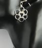 Sterling Silver Flower Chainmaille Earrings - Image 3
