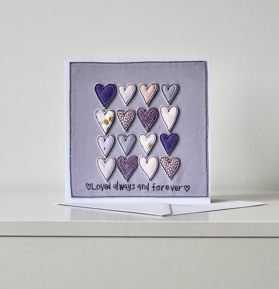 'Loved Always and Forever' - Handmade Blank Card