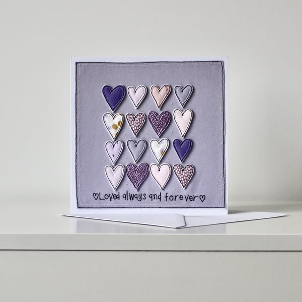 'Loved Always and Forever' - Handmade Blank Card