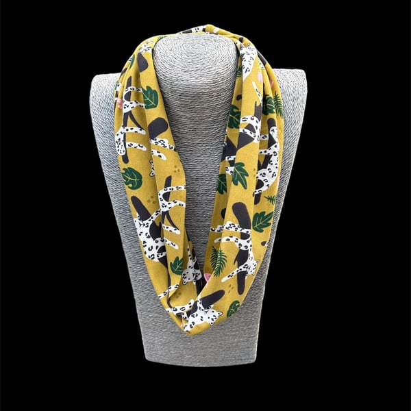 Leopard design Cotton Infinity Scarf 